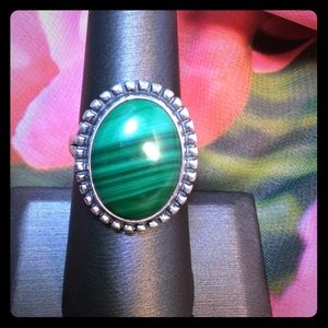 Sterling Silver Malachite Ring